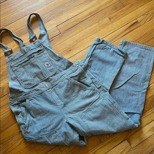 Carhartt railroad stripe overalls